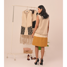 Load image into Gallery viewer, Fringe Jacket & Mustard Skirt Co-ord