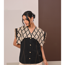 Load image into Gallery viewer, Black Diamond Lattice Cape Co-ord