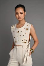 Load image into Gallery viewer, Orbit Eyelet Bib Co-ord Set