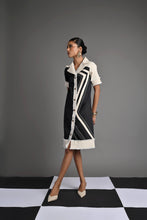 Load image into Gallery viewer, Monochrome Wave Shirt Dress