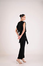 Load image into Gallery viewer, Orbit Eyelet Bib Co-ord Set Black