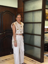 Load image into Gallery viewer, NISHA in Orbit Eyelet Bib Co-ord Set