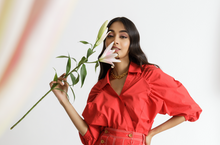 Load image into Gallery viewer, Rose Batwing Blouse