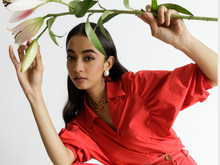 Load image into Gallery viewer, Rose Batwing Blouse