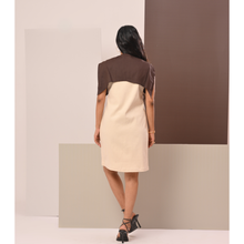 Load image into Gallery viewer, Brown Grid Mini Dress
