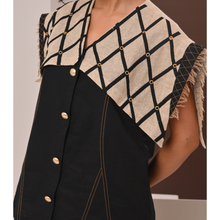 Load image into Gallery viewer, Black Diamond Lattice Cape Co-ord
