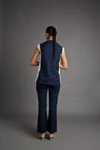 Load image into Gallery viewer, Navy Circuit Flared Pants

