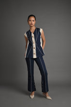 Load image into Gallery viewer, Navy Circuit Flared Pants

