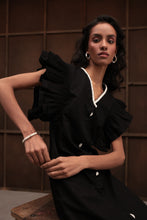 Load image into Gallery viewer, MIDNIGHT CUTOUT MIDI DRESS
